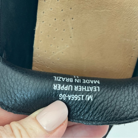 Joseph Black Leather Slip-On Loafers with Silver Accents - Picture 5 of 6